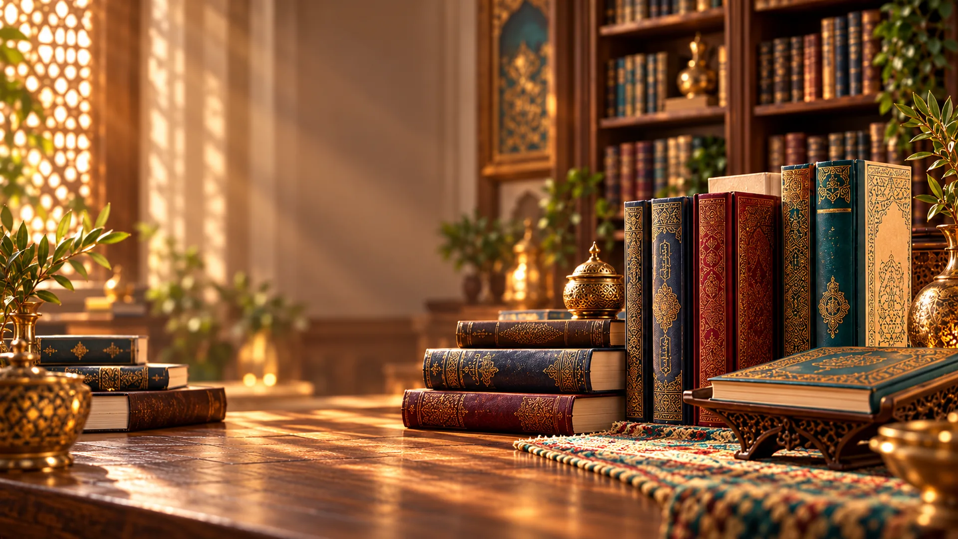 مجموعة مجلدات وكتب تراثية بتجليد كلاسيكي